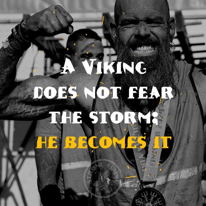 viking quote: a viking does not fear the storm; he becomes it